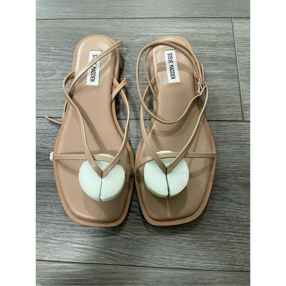 Brand New Steve Madden Agree Sandal (Tan) Women's Shoes Size 8.5 - Picture 1 of 7